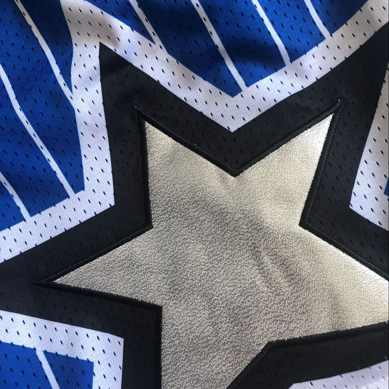 Men's NBA Orlando Magic Mitchell & Ness Throwback Blue Embroidery Shorts