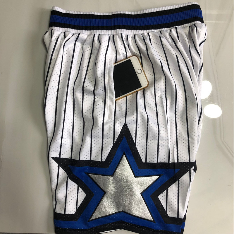 Men's NBA Orlando Magic Mitchell & Ness Throwback White Embroidery Shorts