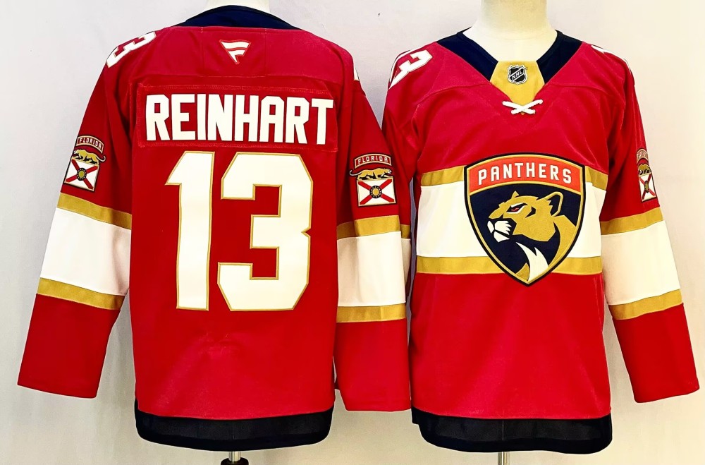 Men's NHL Florida Panthers #13 Sam Reinhart Fanatics Red Breakaway Home Jersey