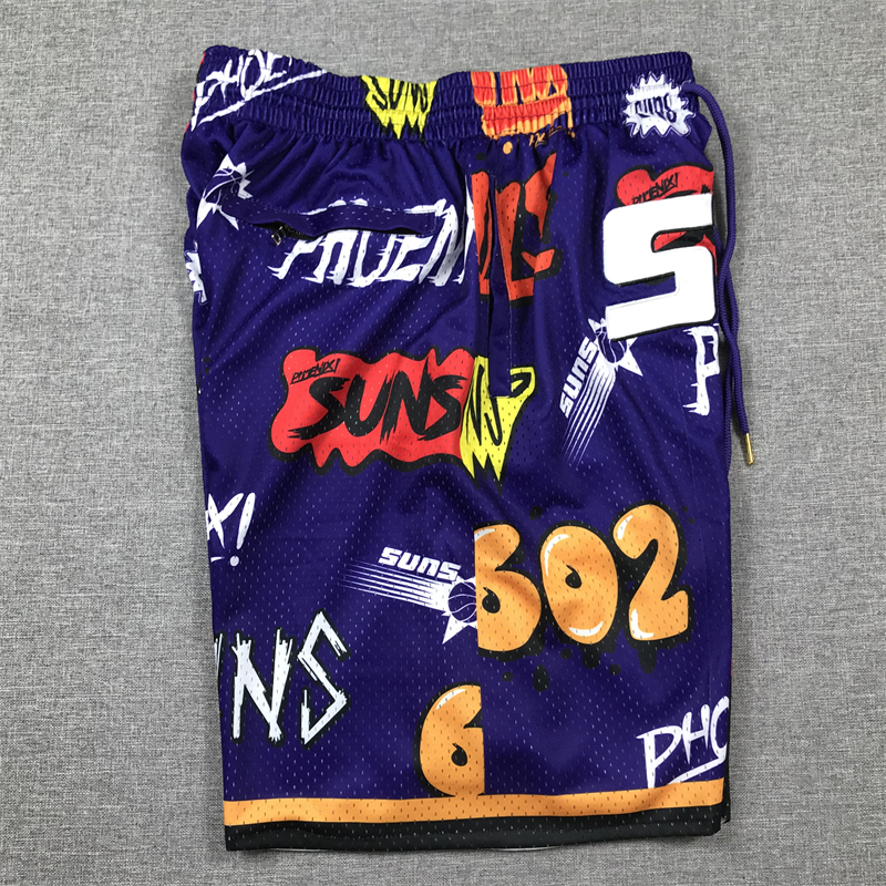 Men's NBA Phoenix Suns Hardwood Classics Slap Sticker Swingman Shorts
