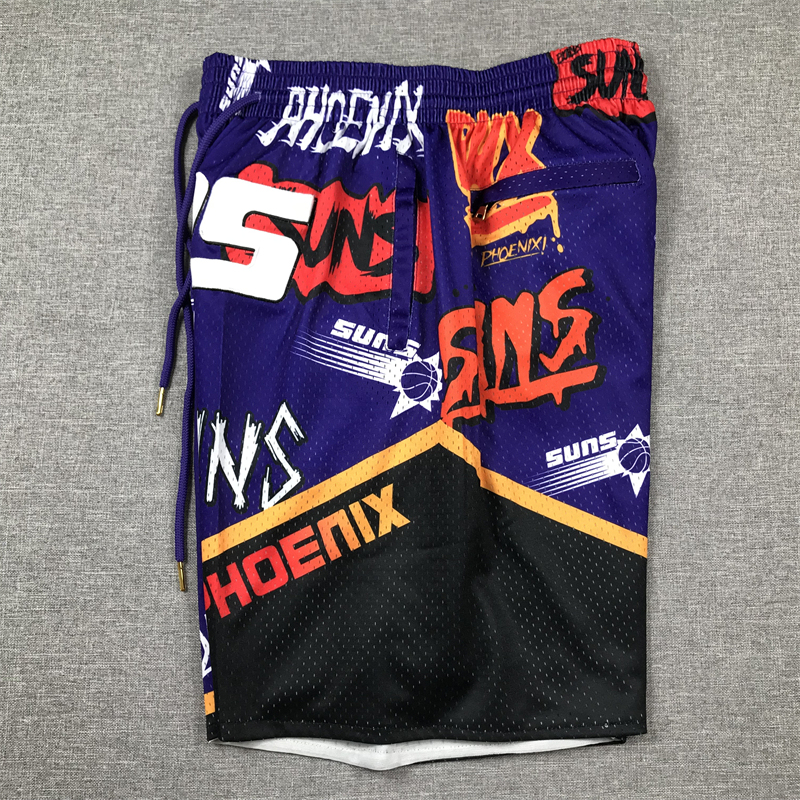Men's NBA Phoenix Suns Hardwood Classics Slap Sticker Swingman Shorts