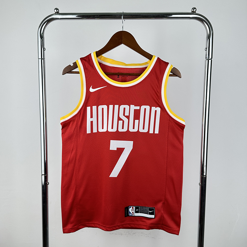 Men's NBA Heat Pressed Jersey Houston Rockets #7 Kevin Durant 2019/20 - Classic Edition