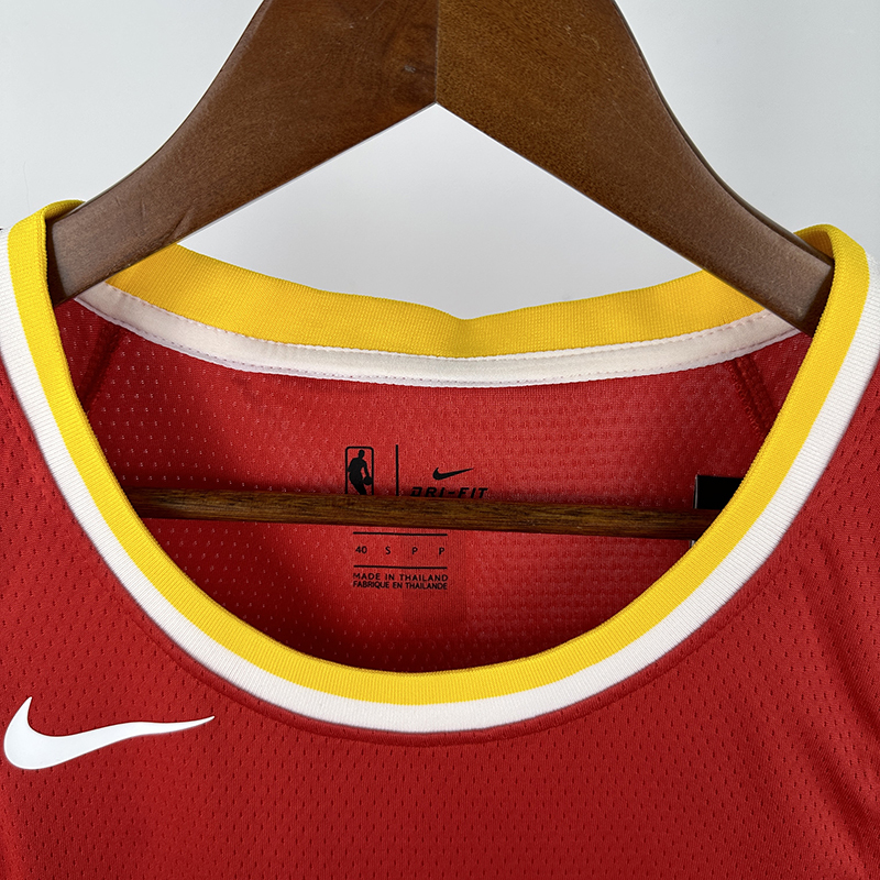 Men's NBA Heat Pressed Jersey Houston Rockets #7 Kevin Durant 2019/20 - Classic Edition