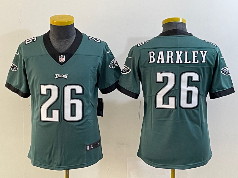 Youth NFL Philadelphia Eagles #26 Saquon Barkley Green Home Vapor Jersey