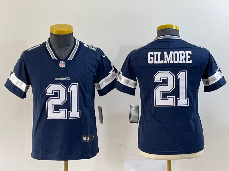 Women's NFL Dallas Cowboys #21 Stephon Gilmore Navy Home Vapor Jersey