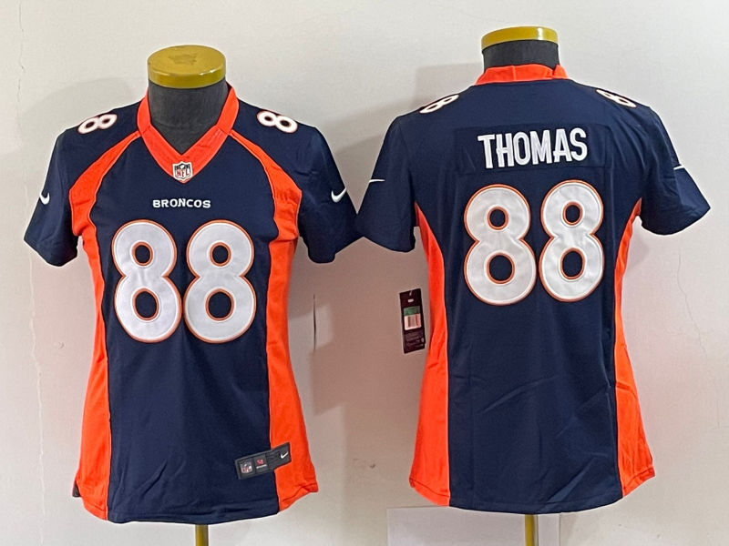 Women's NFL Denver Broncos #88 Demaryius Thomas Navy Alternate Game Jersey