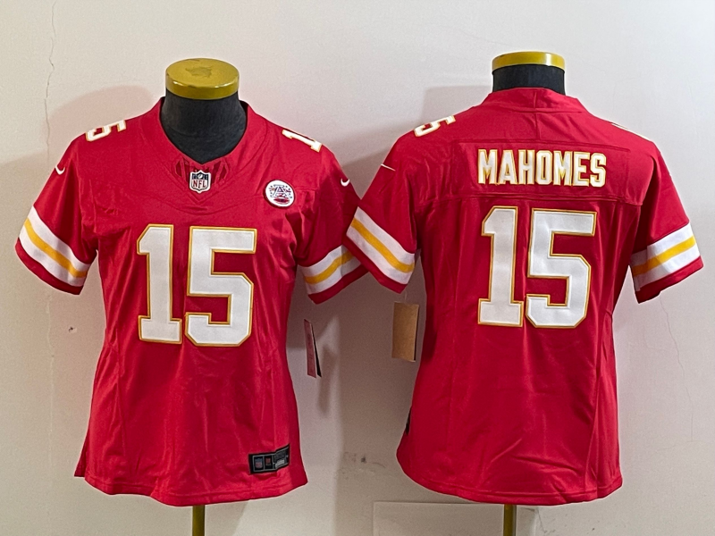 Women's NFL Kansas City Chiefs #15 Patrick Mahomes Red Home F.U.S.E Jersey