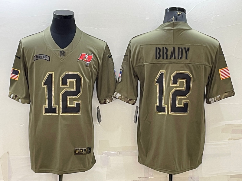 Men's NFL Tampa Bay Buccaneers #12 Tom Brady 2022 Salute to Service Vapor Jersey