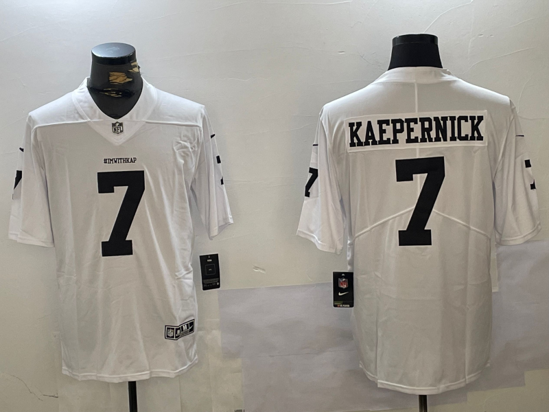 Men's NFL #IMWITHKAP 7 Colin Kaepernick White Vapor Untouchable Limited Jersey
