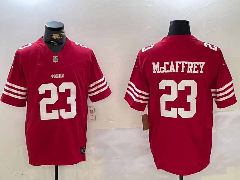 Men's NFL San Francisco 49ers #23 Christian McCaffrey Scarlet F.U.S.E Limited Home Jersey