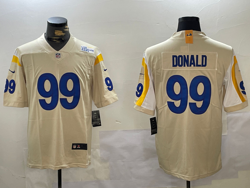 Men's NFL Los Angeles Rams #99 Aaron Donald Bone Vapor Untouchable Alternate Jersey