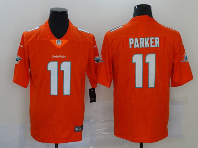 Men's NFL Miami Dolphins #11 DeVante Parker Orange Vapor Untouchable Alternate Jersey