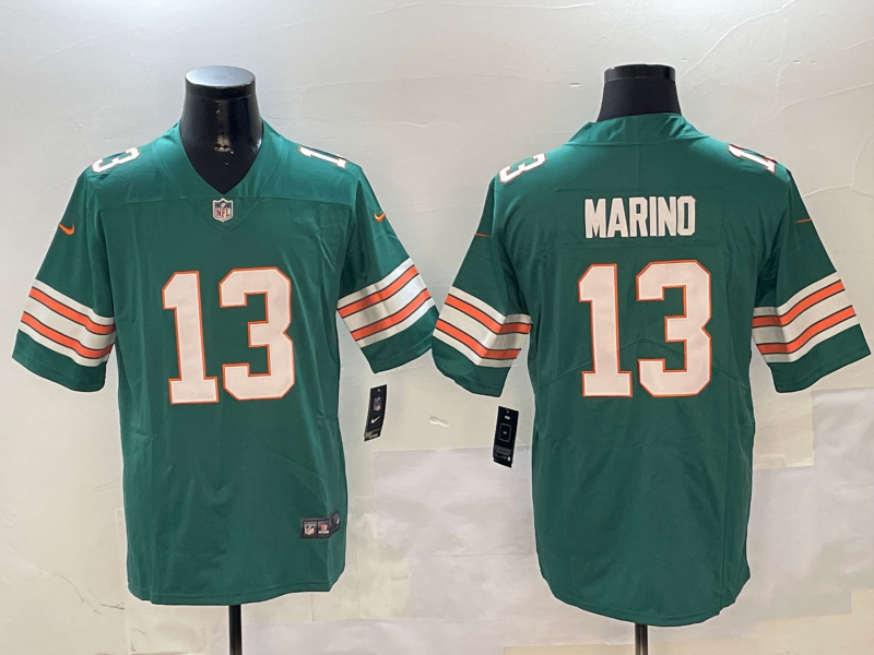 Men's NFL Miami Dolphins #13 Dan Marino Turquoise Vapor Untouchable Throwback Jersey