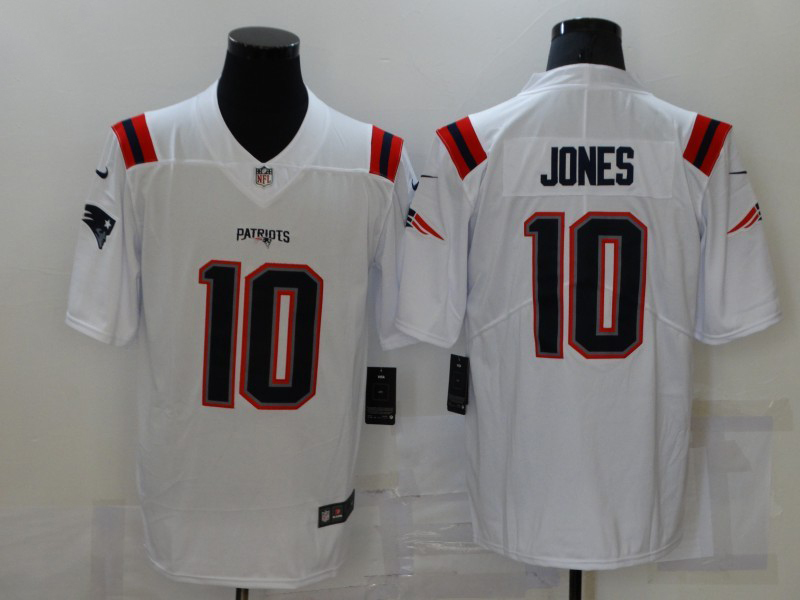 Men's NFL New England Patriots #10 Drake Maye White Vapor Untouchable Away Jersey