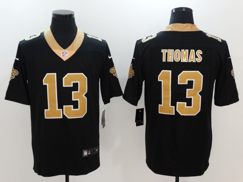 Men's NFL New Orleans Saints #13 Michael Thomas Black Vapor Untouchable Home Jersey