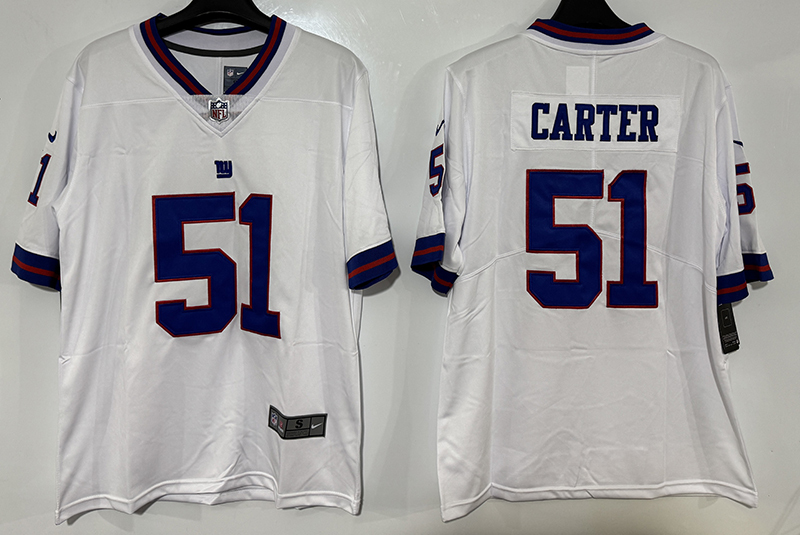 Men's NFL New York Giants #51 Abdul Carter White Vapor Untouchable Throwback Jersey