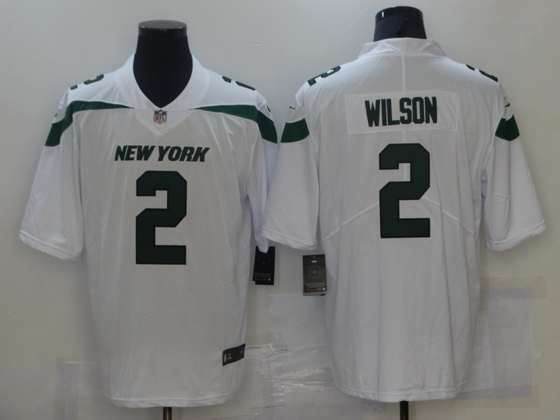 Men's NFL New York Jets #2 Zach Wilson White Vapor Untouchable Away Jersey