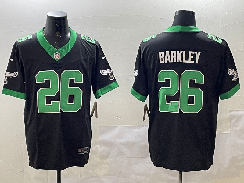 Men's NFL Philadelphia Eagles #26 Saquon Barkley Black F.U.S.E Limited Throwback Jersey