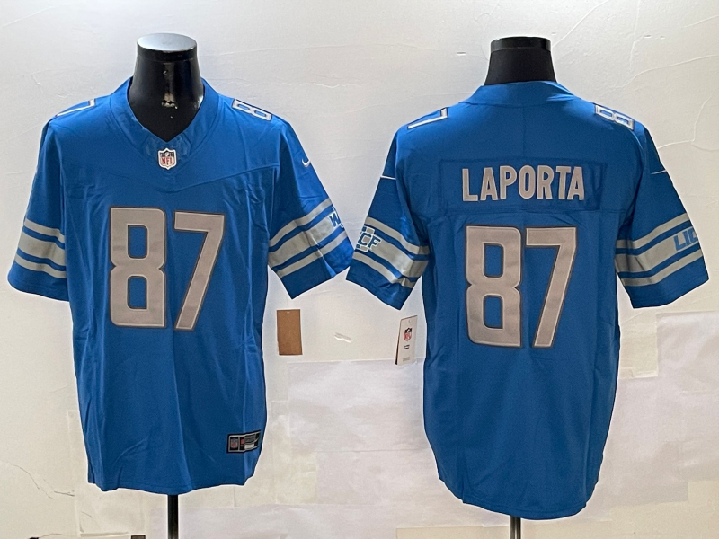 Men's NFL Detroit Lions #87 Sam LaPorta Old Blue F.U.S.E Home Jersey