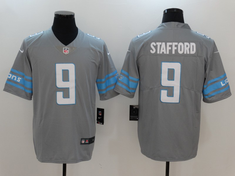 Men's NFL Detroit Lions #9 Matthew Stafford Old Gray Alternate Vapor Jersey