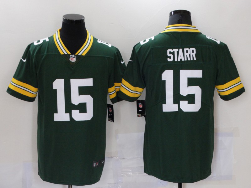 Men's NFL Green Bay Packers #15 Bart Starr Green Vapor Untouchable Home Jersey