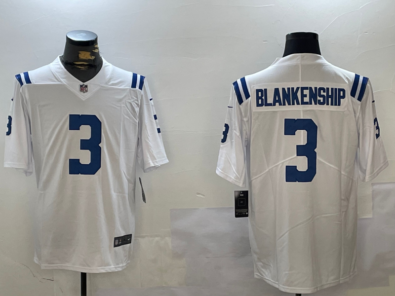 Men's NFL Indianapolis Colts #3 Rodrigo Blankenship White Vapor Untouchable Away Jersey