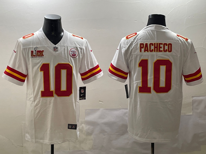 Men's NFL Kansas City Chiefs #10 Isiah Pacheco White Vapor Untouchable Away Jersey