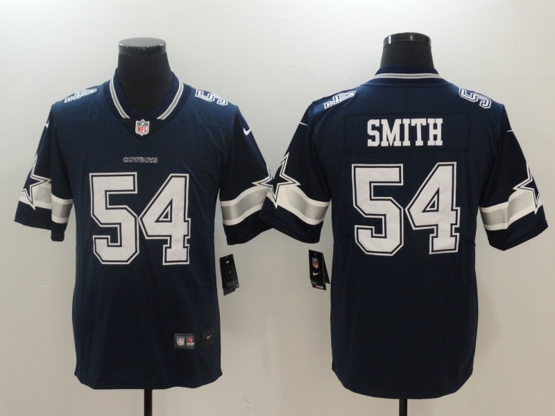 Men's NFL Dallas Cowboys #54 Jaylon Smith Navy Vapor Untouchable Home Jersey