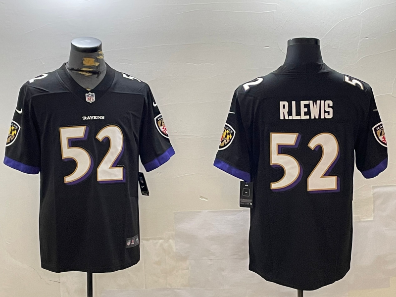 Men's NFL Baltimore Ravens #52 Ray Lewis Black Vapor Untouchable Alternate Jersey