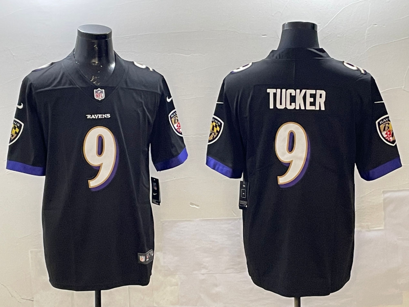 Men's NFL Baltimore Ravens #9 Justin Tucker Black Vapor Untouchable Alternate Jersey