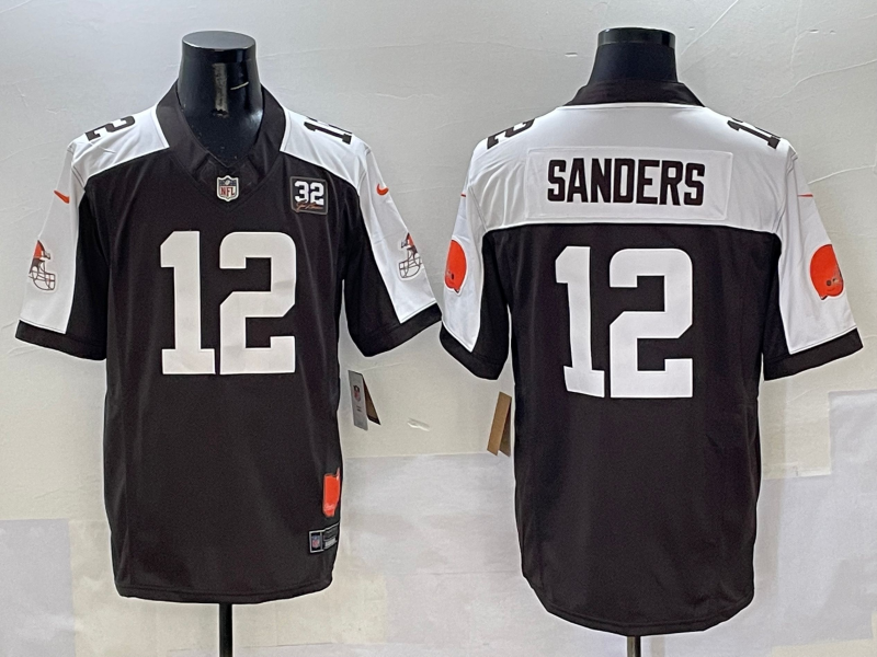 Men's NFL Cleveland Browns #12 Shedeur Sanders Brown Thanksgiving Day F.U.S.E Limited Jersey