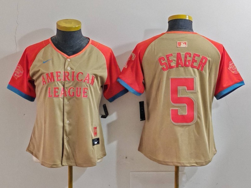 Women's American League Texas Rangers #5 Corey Seager 2024 All-Star Cream Limited Jersey
