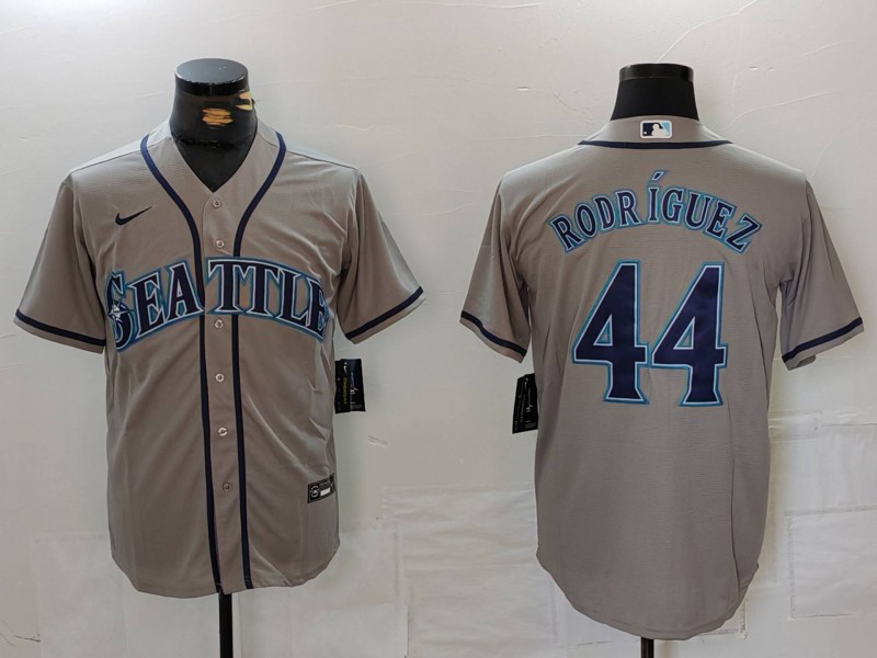 Men's MLB Seattle Mariners #44 Julio Rodríguez Nike Gray Road Limited Jersey