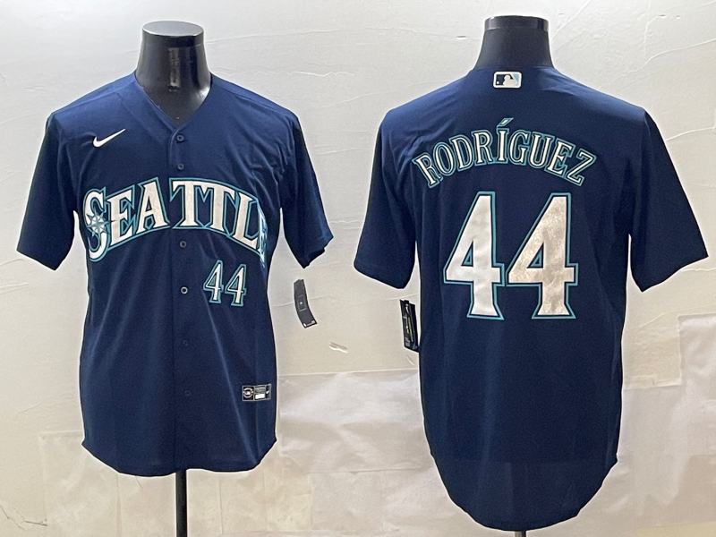 Men's MLB Seattle Mariners #44 Julio Rodríguez Nike Navy Alternate Limited Jersey