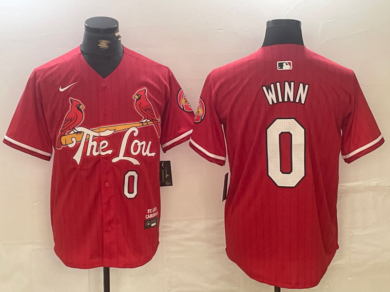 Men's MLB St. Louis Cardinals #0 Masyn Winn Nike Red City Connect Limited Jersey