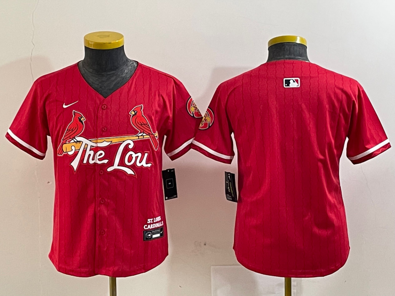 Youth MLB St. Louis Cardinals Nameless Nike Red City Connect Limited Jersey