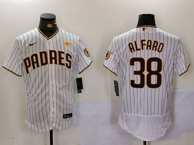 Men's MLB San Diego Padres #38 Jorge Alfaro Nike White Home Elite Jersey