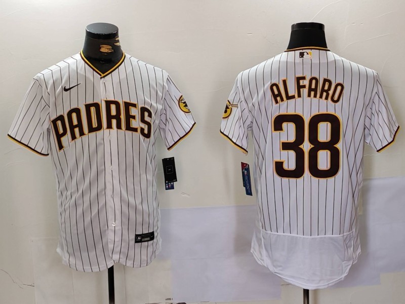 Men's MLB San Diego Padres #38 Jorge Alfaro Nike White Home Elite Jersey