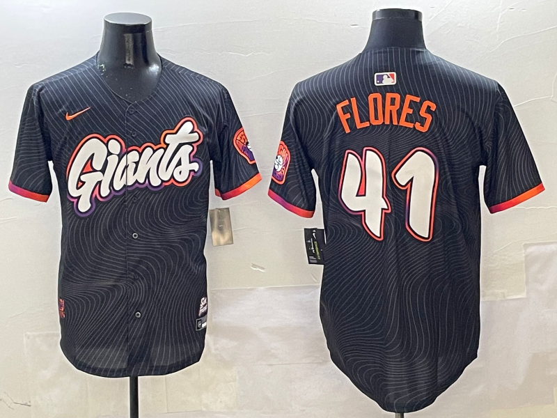 Men's MLB San Francisco Giants #41 Wilmer Flores Nike 2025 City Connect Limited Jersey