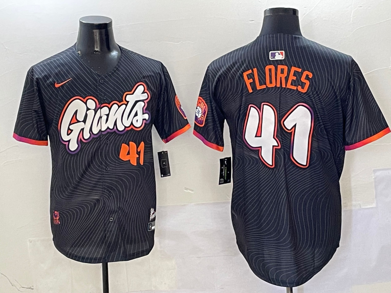 Men's MLB San Francisco Giants #41 Wilmer Flores Nike 2025 City Connect Limited Jersey