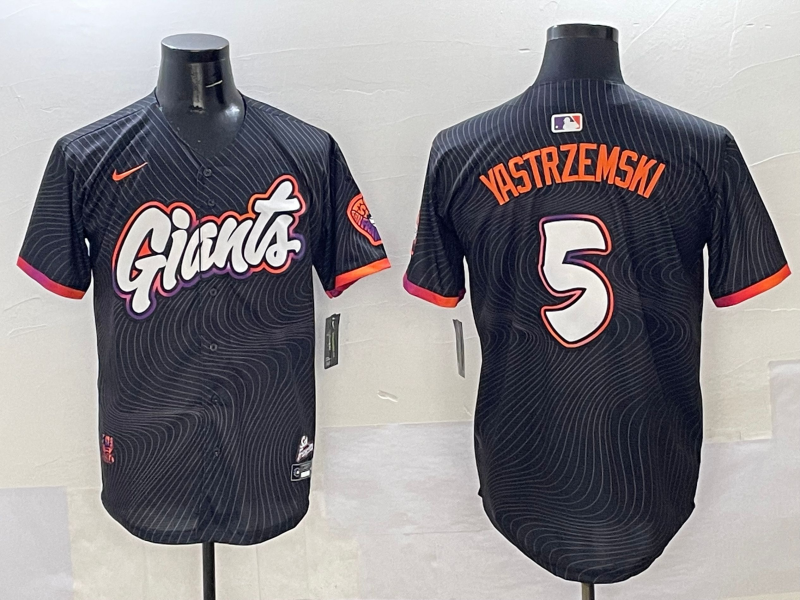 Men's MLB San Francisco Giants #5 Mike Yastrzemski Nike 2025 City Connect Limited Jersey