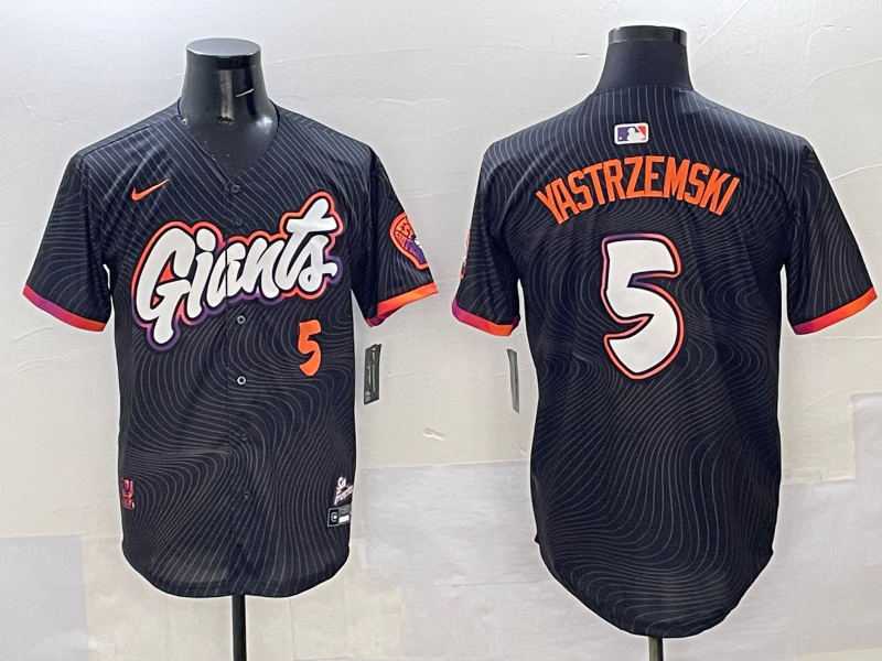Men's MLB San Francisco Giants #5 Mike Yastrzemski Nike 2025 City Connect Limited Jersey