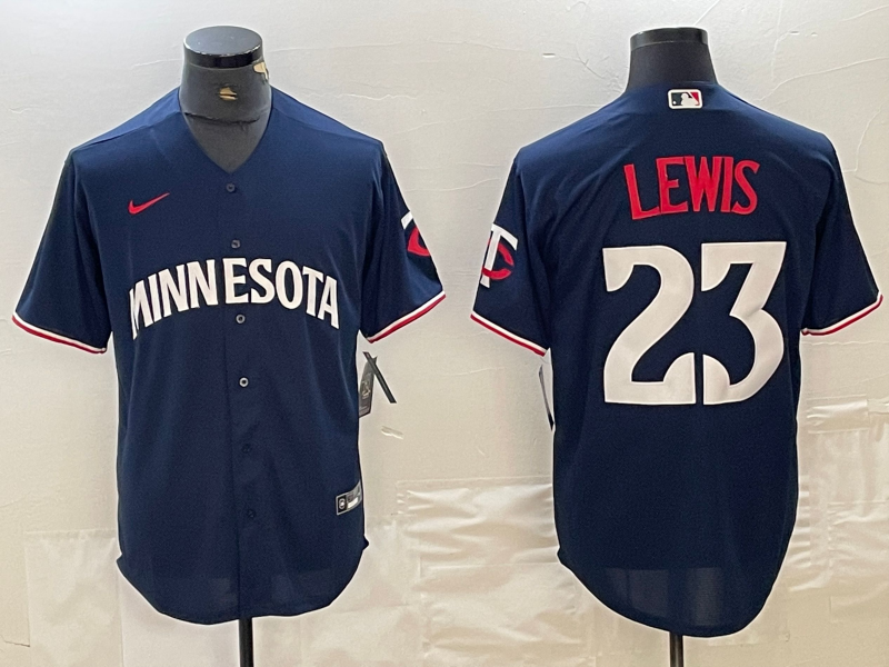 Men's MLB Minnesota Twins #23 Royce Lewis Nike Navy Alternate Limited Jersey