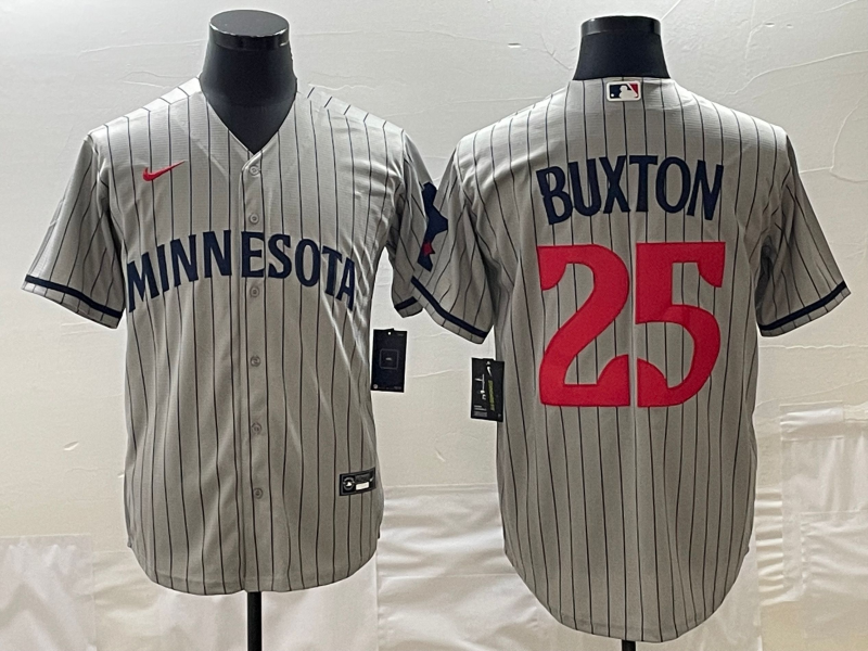 Men's MLB Minnesota Twins #25 Byron Buxton Nike Gray Alternate Limited Jersey