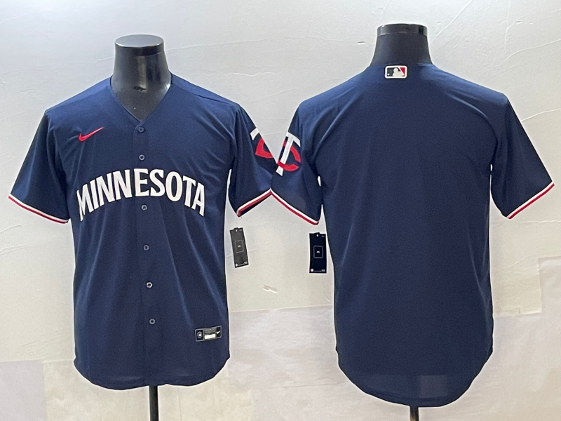 Men's MLB Minnesota Twins Nameless Nike Navy Alternate Limited Jersey