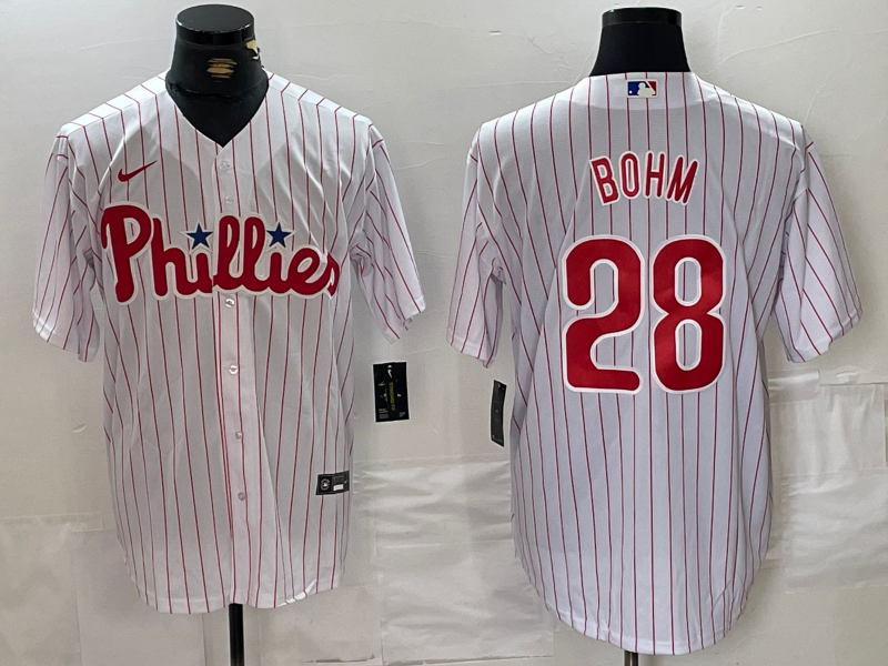 Men's MLB Philadelphia Phillies #28 Alec Bohm Nike White Home Limited Jersey