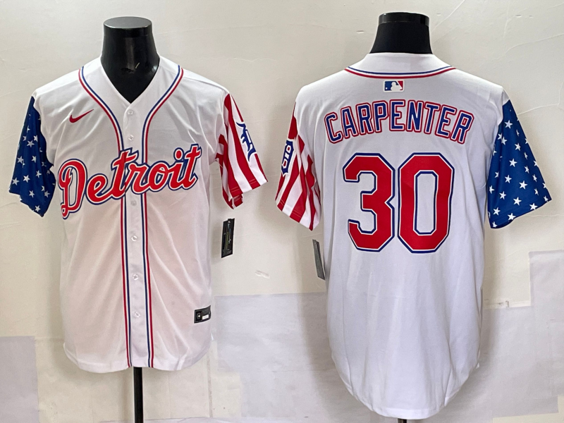 Men's MLB Detroit Tigers #30 Kerry Carpenter Nike 2025 Independence Day Limited Jersey