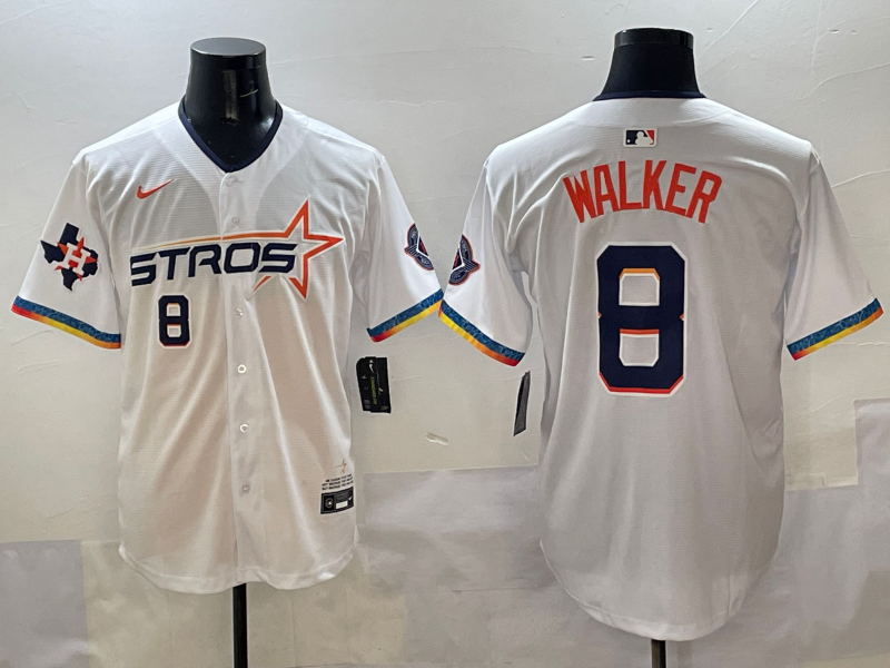 Men's MLB Houston Astros #8 Christian Walker 2025 City Connect Limited Jersey - White