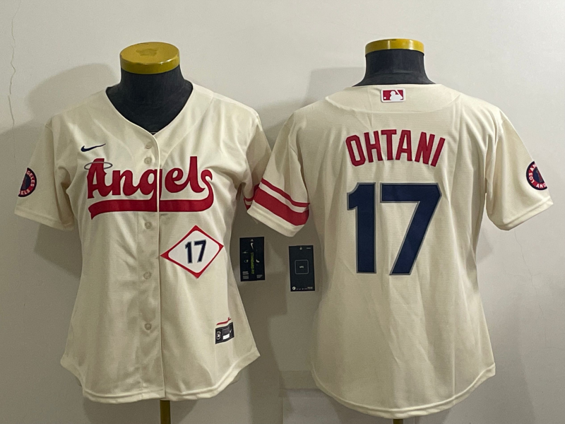 Women's MLB Los Angeles Angels #17 Shohei Ohtani Nike Cream City Connect Limited Jersey