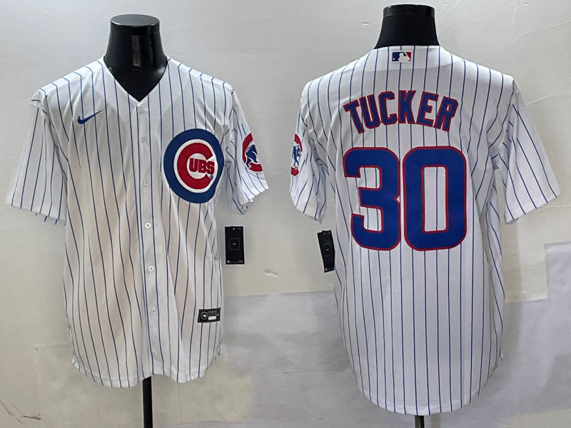 Men's MLB Chicago Cubs #30 Kyle Tucker Nike White Home Limited Jersey